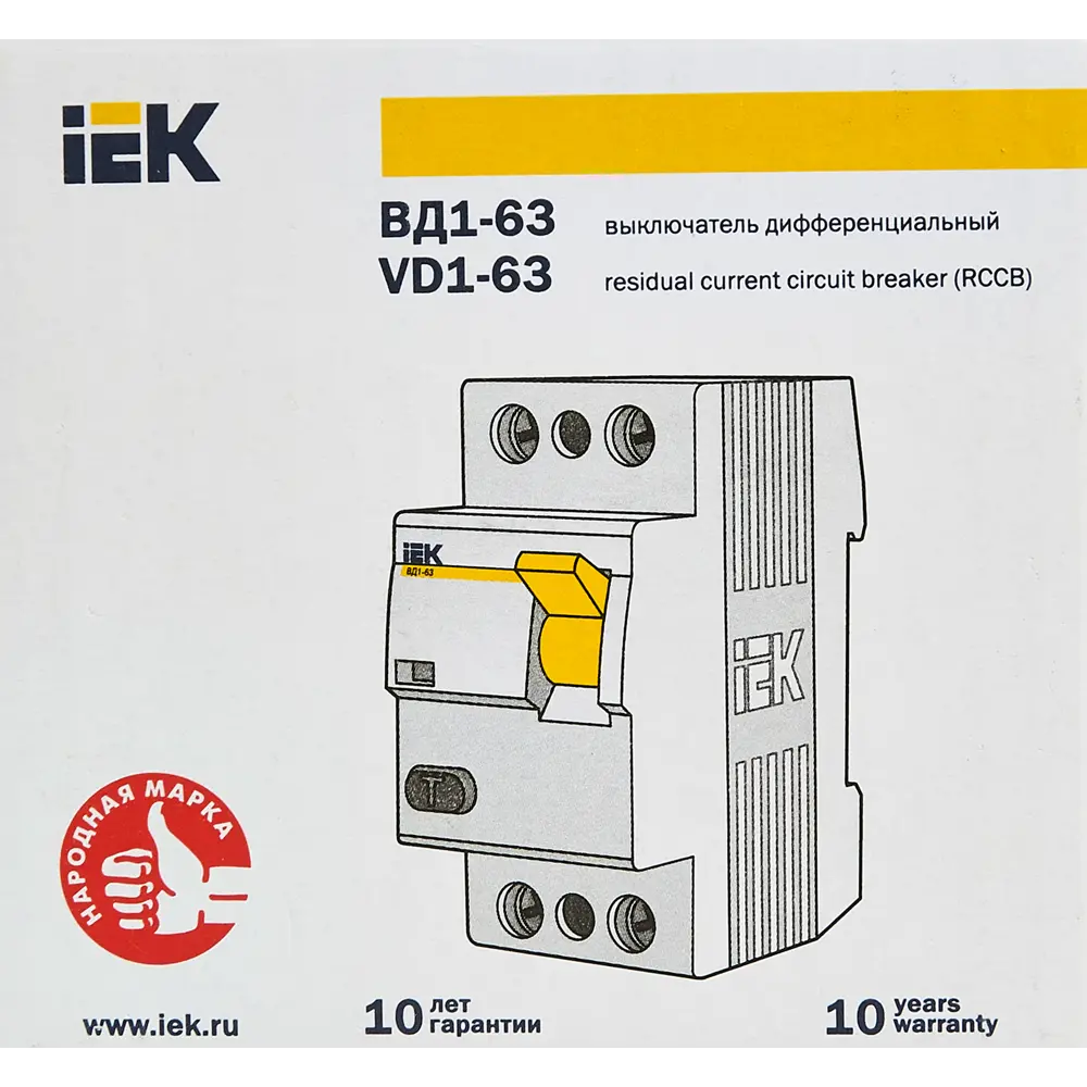 УЗО IEK ВД1-63 — защита от токов утечки и поражения электротоком 82309849 STLM-1443902 - Вид №4