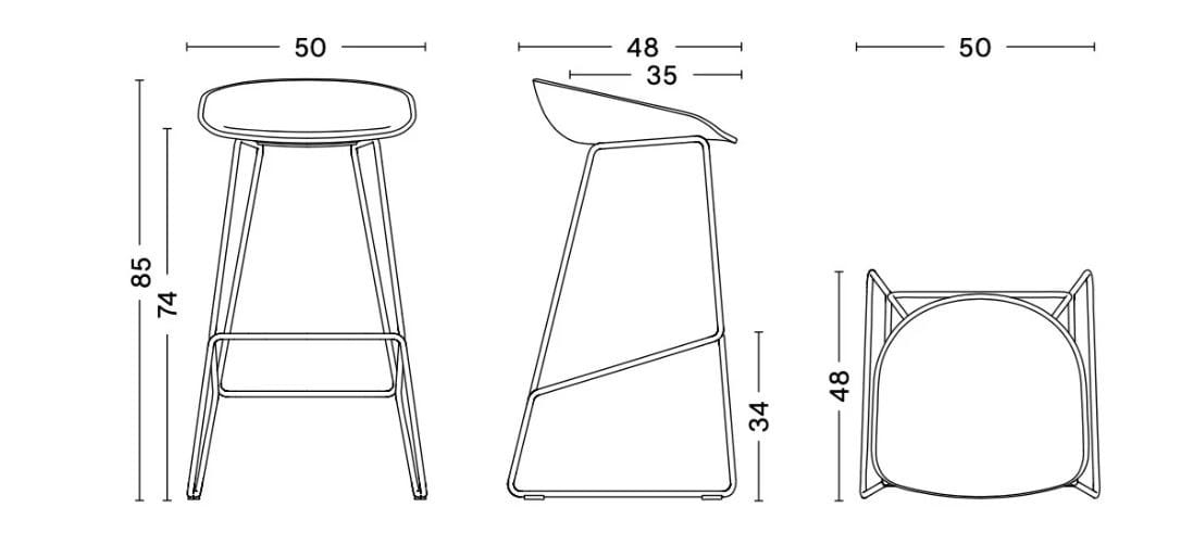 Табурет из полипропилена In Stock Hay ARCH-00095794 - Вид №1