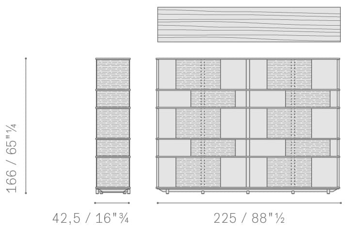 Книжный шкаф из технической ткани Poltrona Frau офис-системы управления ARCH-00087659 - Вид №5