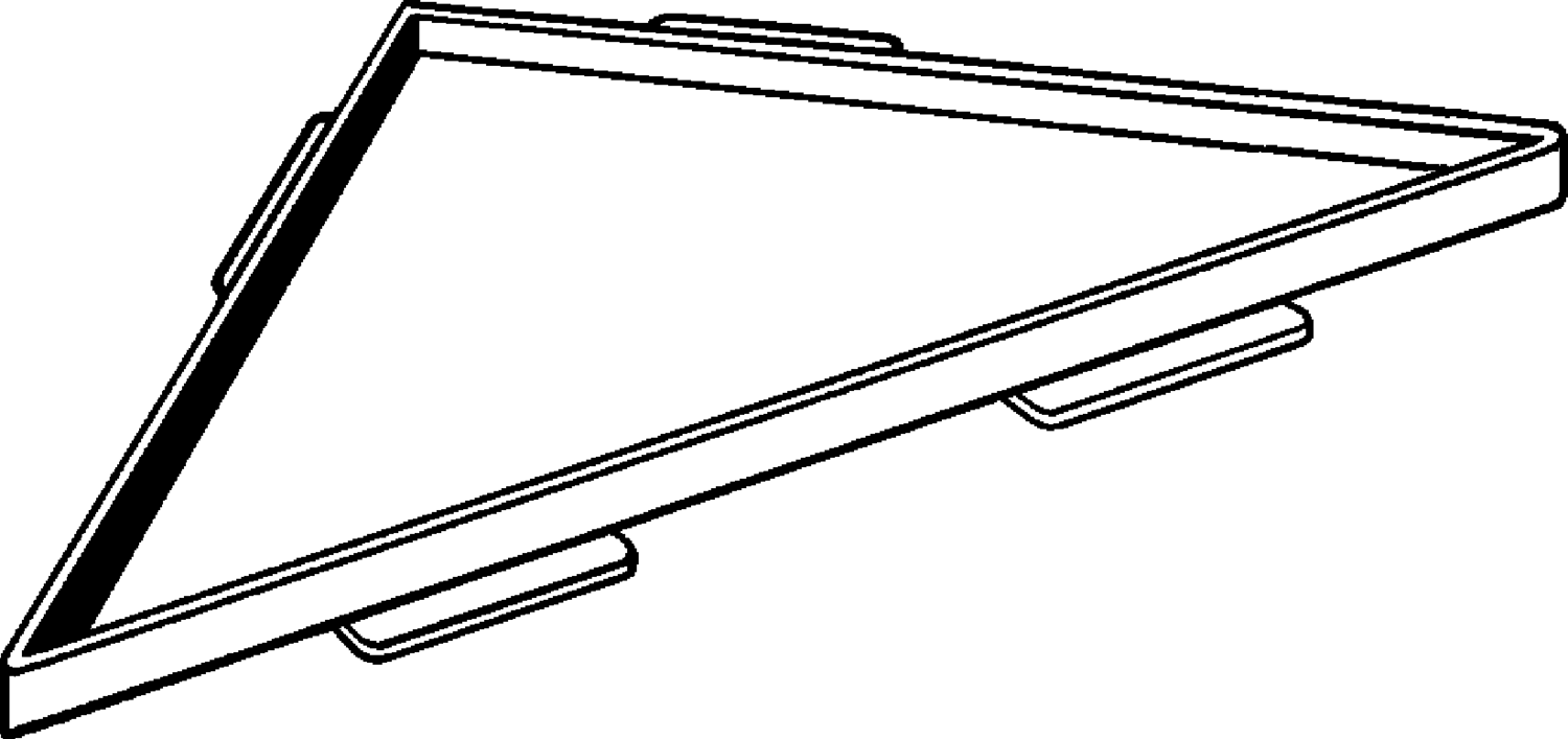 Канализационная арматура  Душевые лотки Advantix  Угловые трапы Advantix  Принадлежности для угловых трапов Advantix VIEGA 605 704 Модель 4974.20 Santreyd  - Вид №1