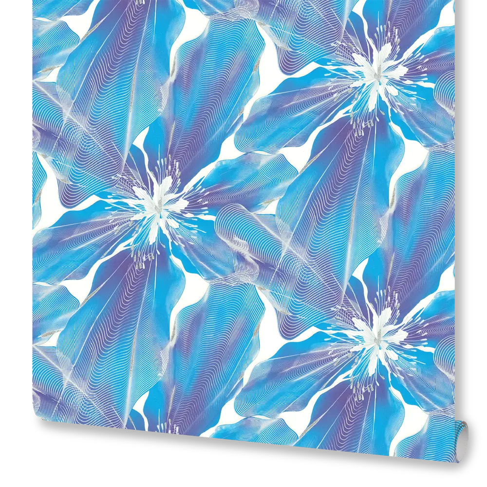 Обои флизелиновые Euro Decor Glossy синие 1.06 м ED7171-20 85310007 STLM-2038897