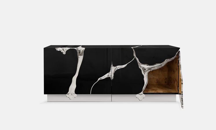 0-059 Буфет Lapiaz черный серебристый Boca Do Lobo  - Вид №16