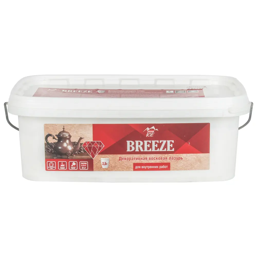 Лазурь декоративная восковая Parade Ice Breeze, 2.5 л, бесцветный ЛАКРА STLM-2135034