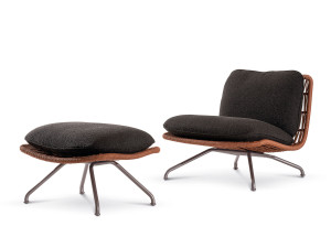 Ткань открытый стул с подставкой для ног