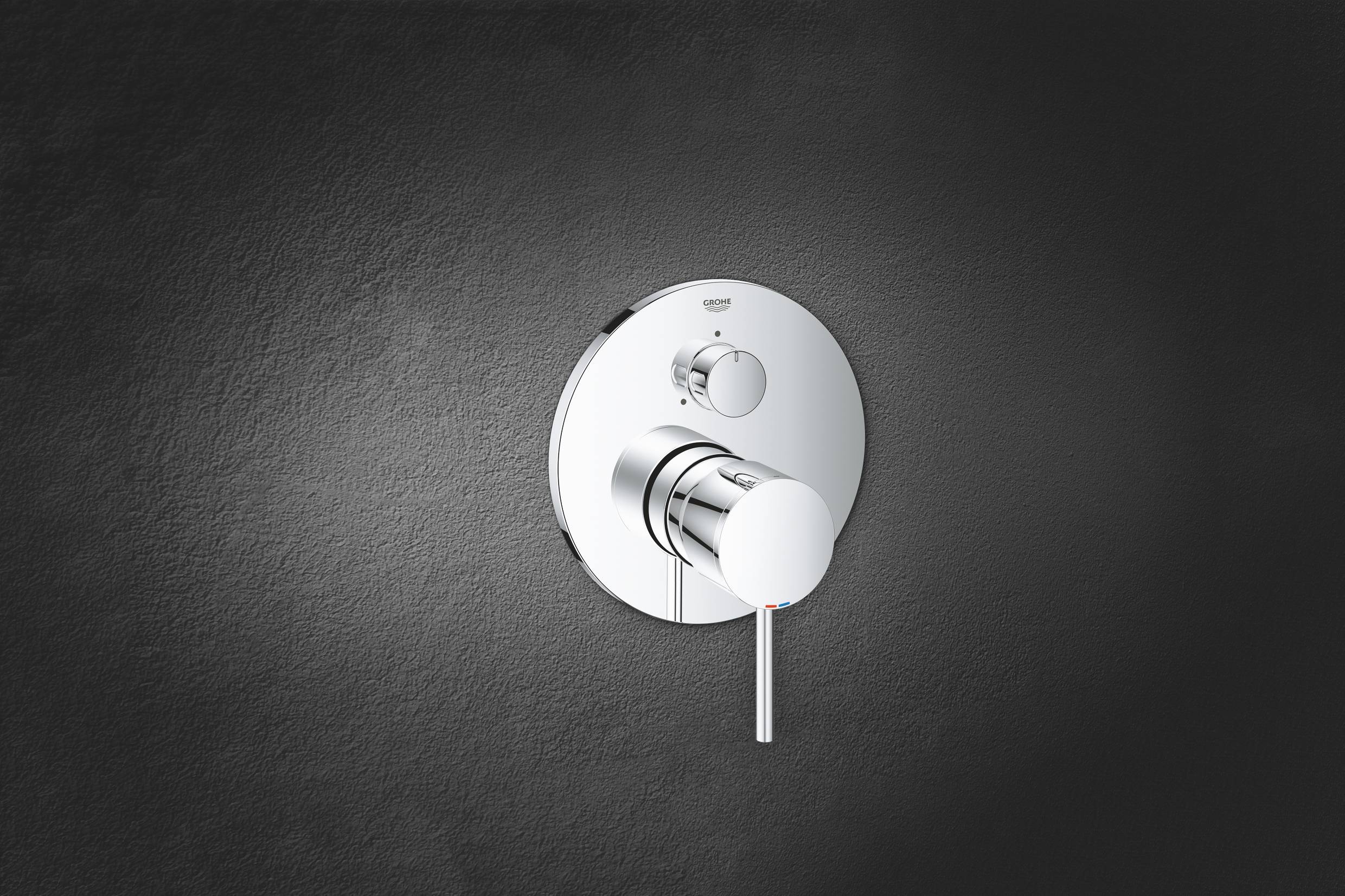 Внешняя часть смесителя для ванны GROHE Atrio New с переключателем на 3 положения, хром (24096003) - Вид №3