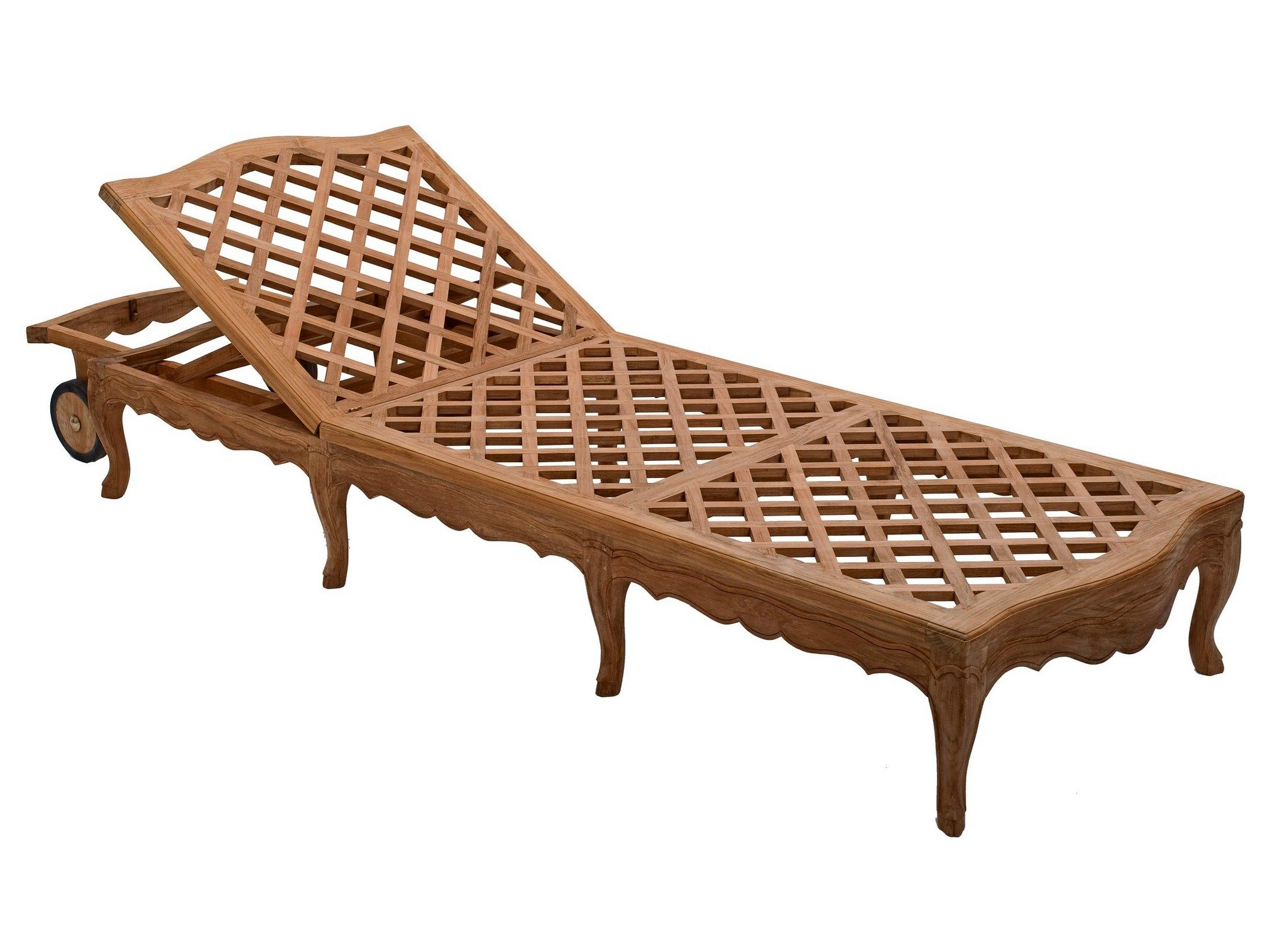 Садовая кровать с откидной спинкой из тикового дерева ASTELLO Camélia ARCH-00014439 - Вид №1