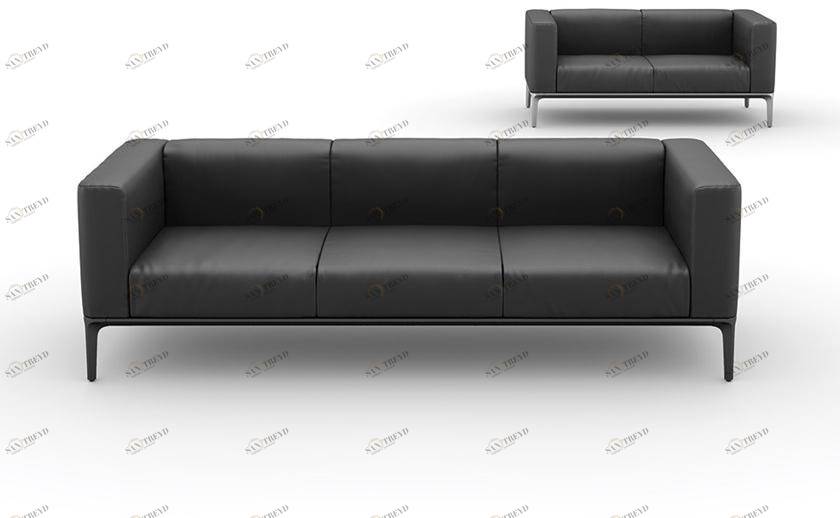 Sovet italia 3-х местный модульный кожаный диван Slim sun-id-1500829