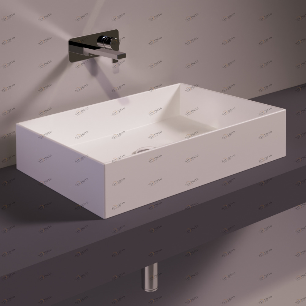 AG60BIANCOMATT Накладная раковина на столешницу  прямоугольная Simas Agile