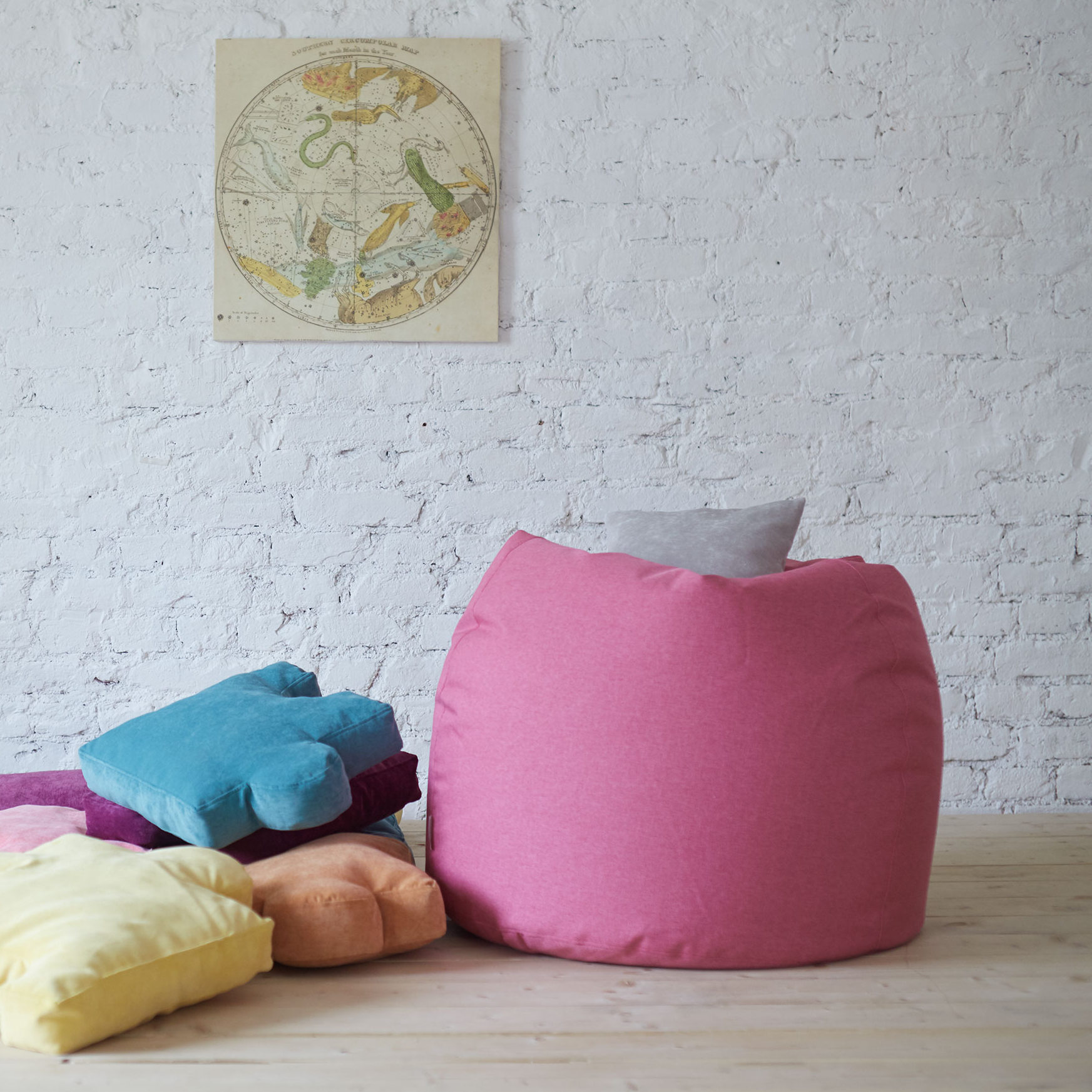 Кресло-мешок "Поньо" розовое Kiton 12 МАСТЕРСКАЯ КРЕСЛО  335311 Розовый Santreyd  - Вид №2