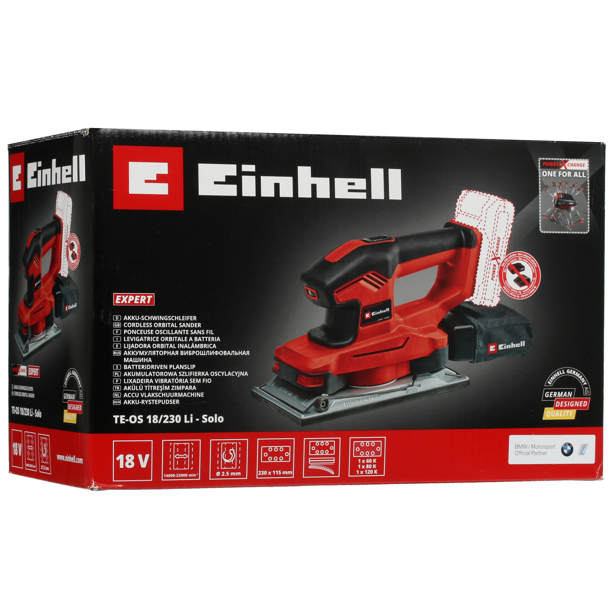 Виброшлифовальная машина Einhell TE-OS 18/230 Li- Solo Power X Change 18V  , Без ЗУ, Без АКБ 5322661 STDN-0119628 - Вид №7