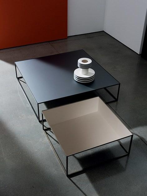 Sovet italia Низкий квадратный стеклянный журнальный столик Quadro sun-id-1443959 - Вид №3