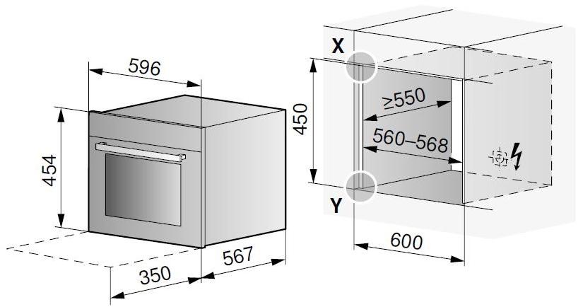 V-ZUG Комбинированная встроенная духовка в зеркальном стекле  Mwcxsl60  - Вид №1