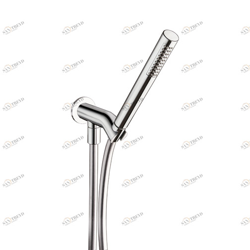 CRIPD626 Изогнутый держатель для душа со встроенным сливом для воды, гибкий шланг LONG LIFE и ручной душ из АБС-пластика Cristina Rubinetterie 