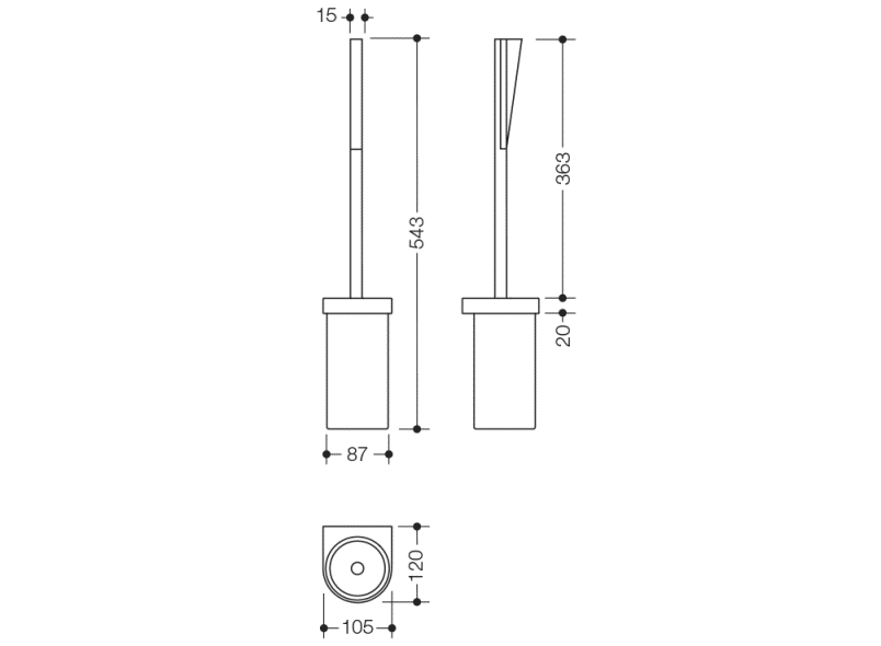 800.20.20091 Набор туалетных щеток HEWI System 111 | Polyamid  - Вид №10