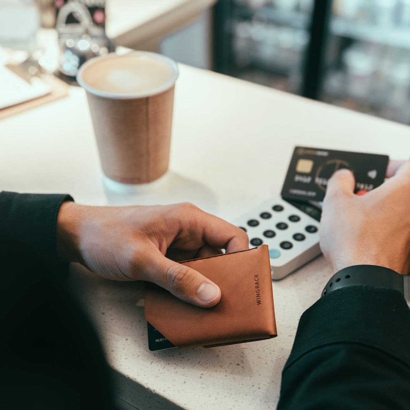 W101COGN Визитница - Коньяк Wingback  - Вид №2