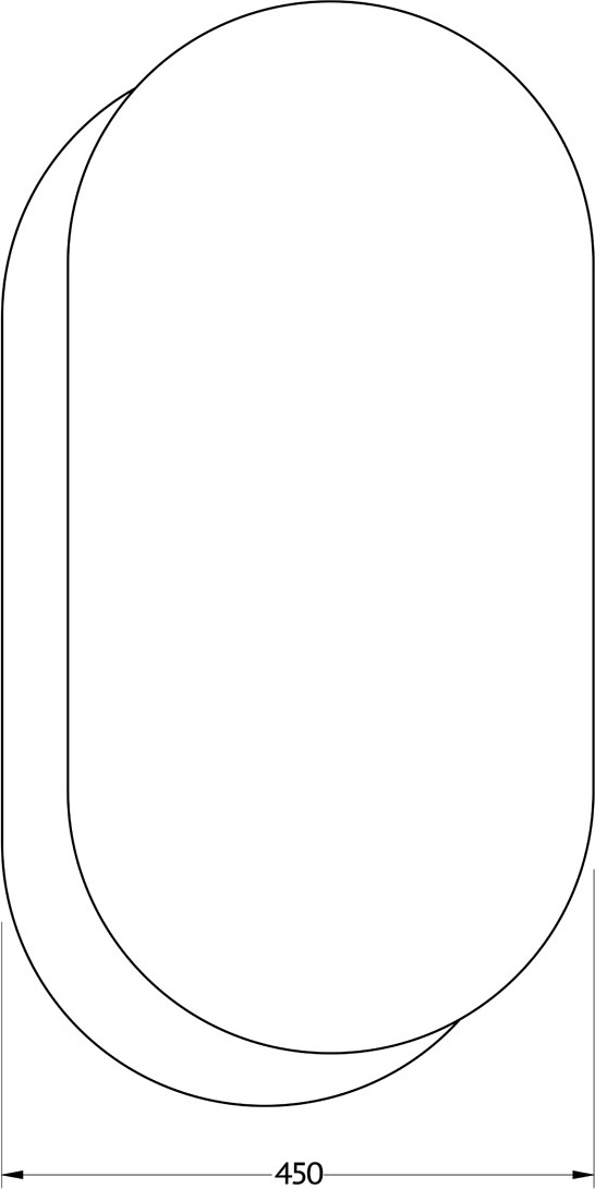 BY 0311 Зеркало на стеклянном основании EVOFORM Double - Вид №1