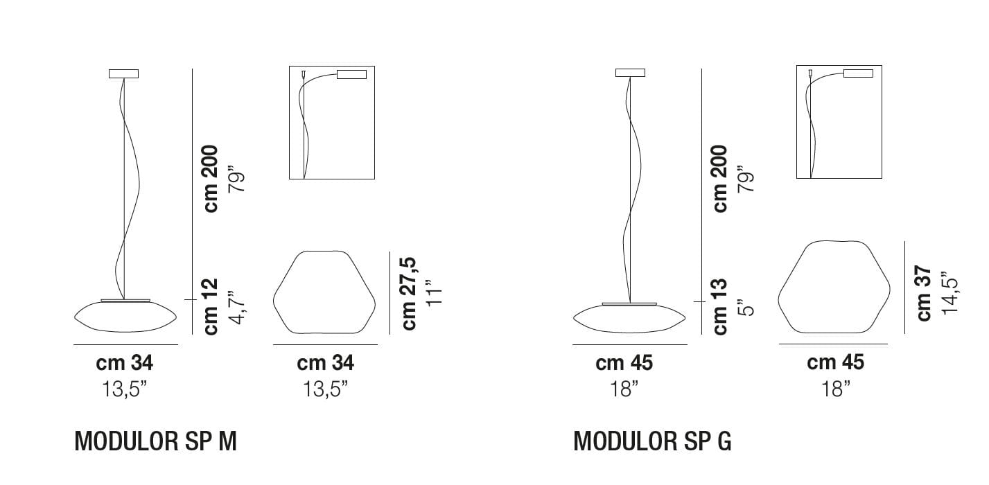 Выдувное стекло светодиодный подвесной светильник Vetreria Vistosi Modulor ARCH-00116641 - Вид №3