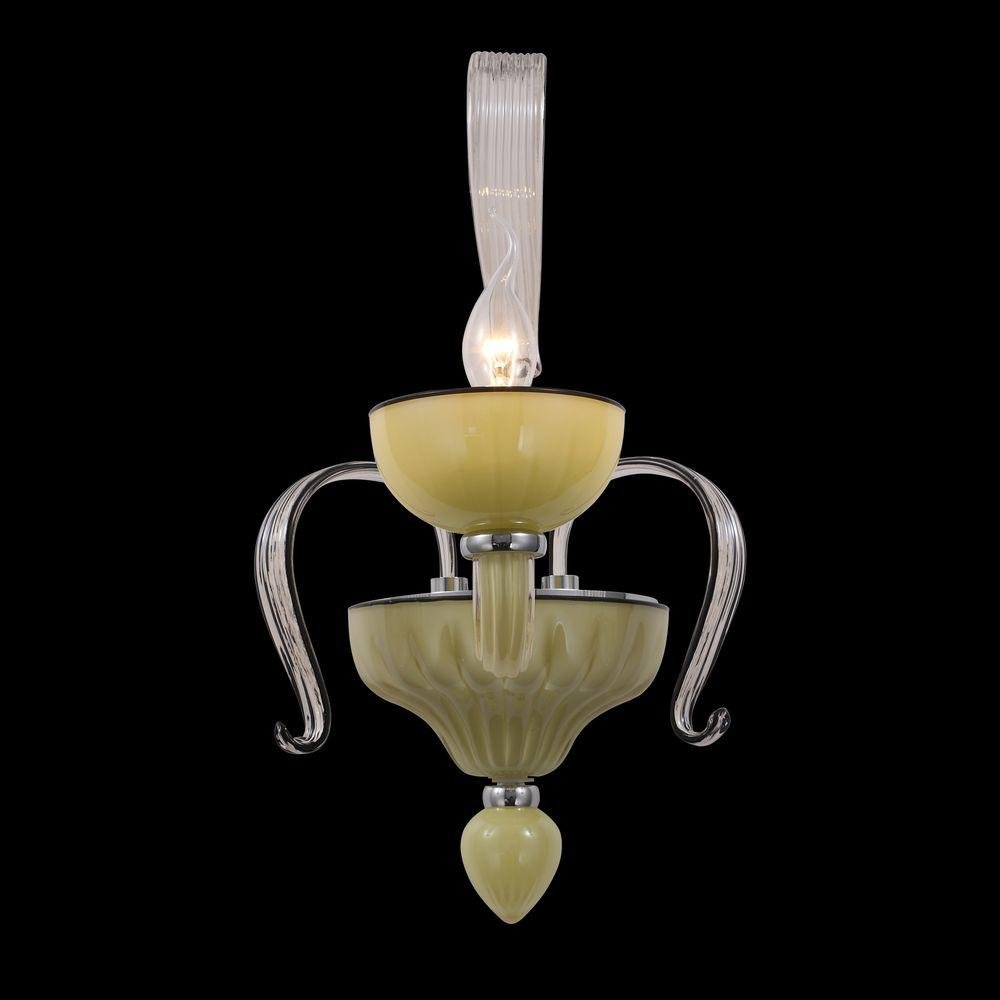 Бра ST Luce Smooth SL758.091.01 ST LUCE ОРИГИНАЛЬНЫЕ, СВЕЧА, ФЛОРИСТИКА 079101 Желтый;хром  - Вид №1
