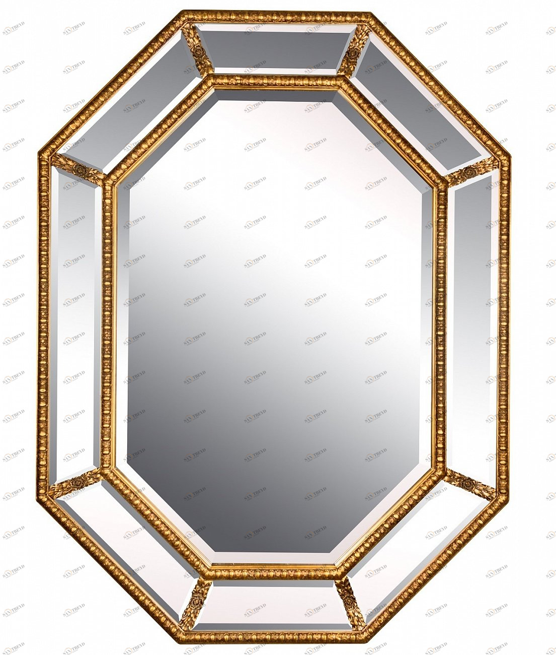 Зеркало настенное в деревянной раме античное золото Diamond Gold ART-ZERKALO ДИЗАЙНЕРСКИЕ, ЗЕРКАЛЬНАЯ 00-3948372 Зеркальный;золото 