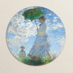 Картина на стекле Postermarket Дама с зонтиком 40x40 см