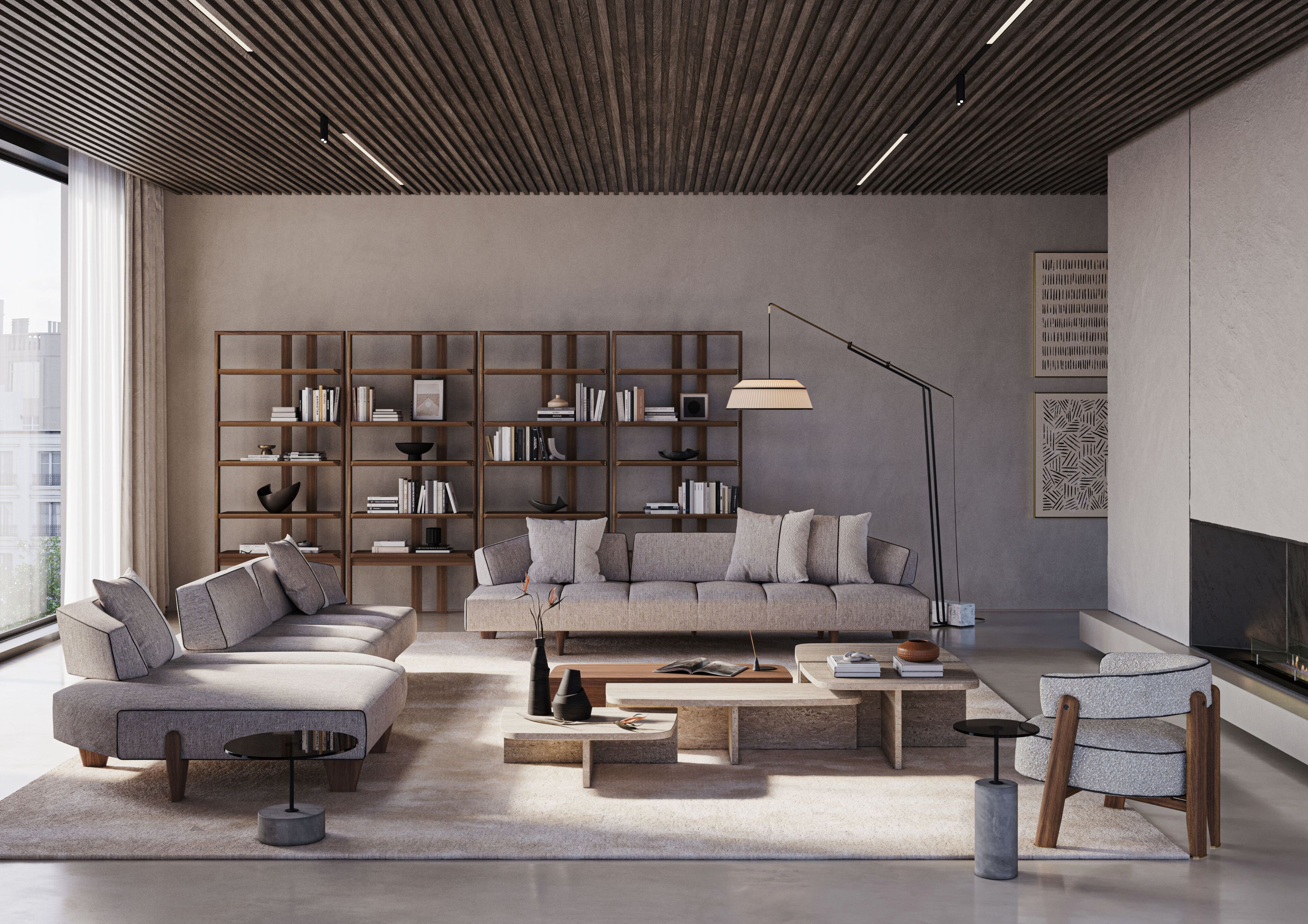 Секционный диван из кожи или ткани Vibieffe 25 LANE ARCH-00027394 - Вид №4