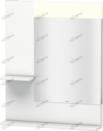 VE731001818 Vero Зеркало с полочками сбоку и внизу Белый матовый, декор Duravit