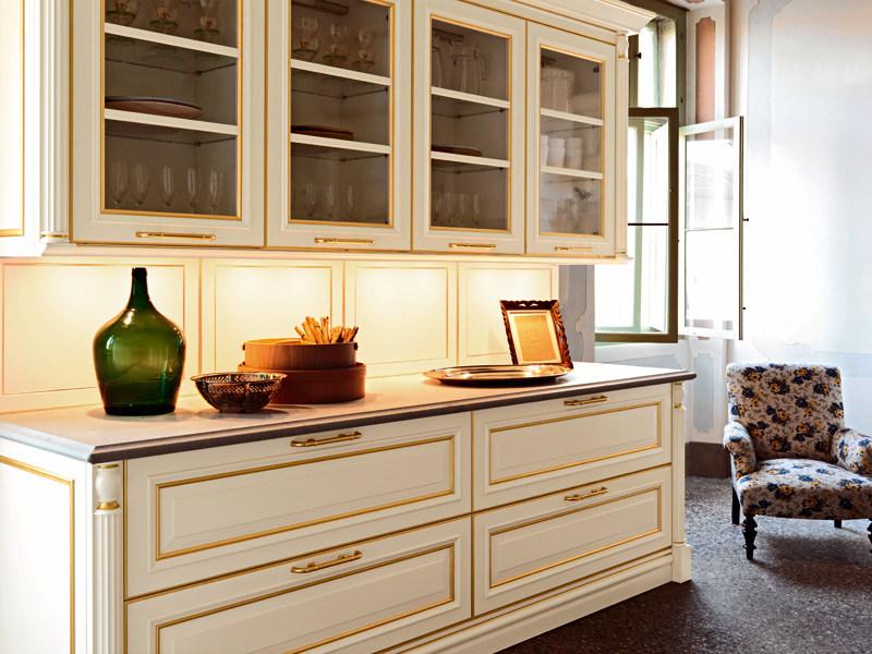 Cesar Кухня из лакированной мдф с ручками Elite sun-id-1434197 - Вид №1