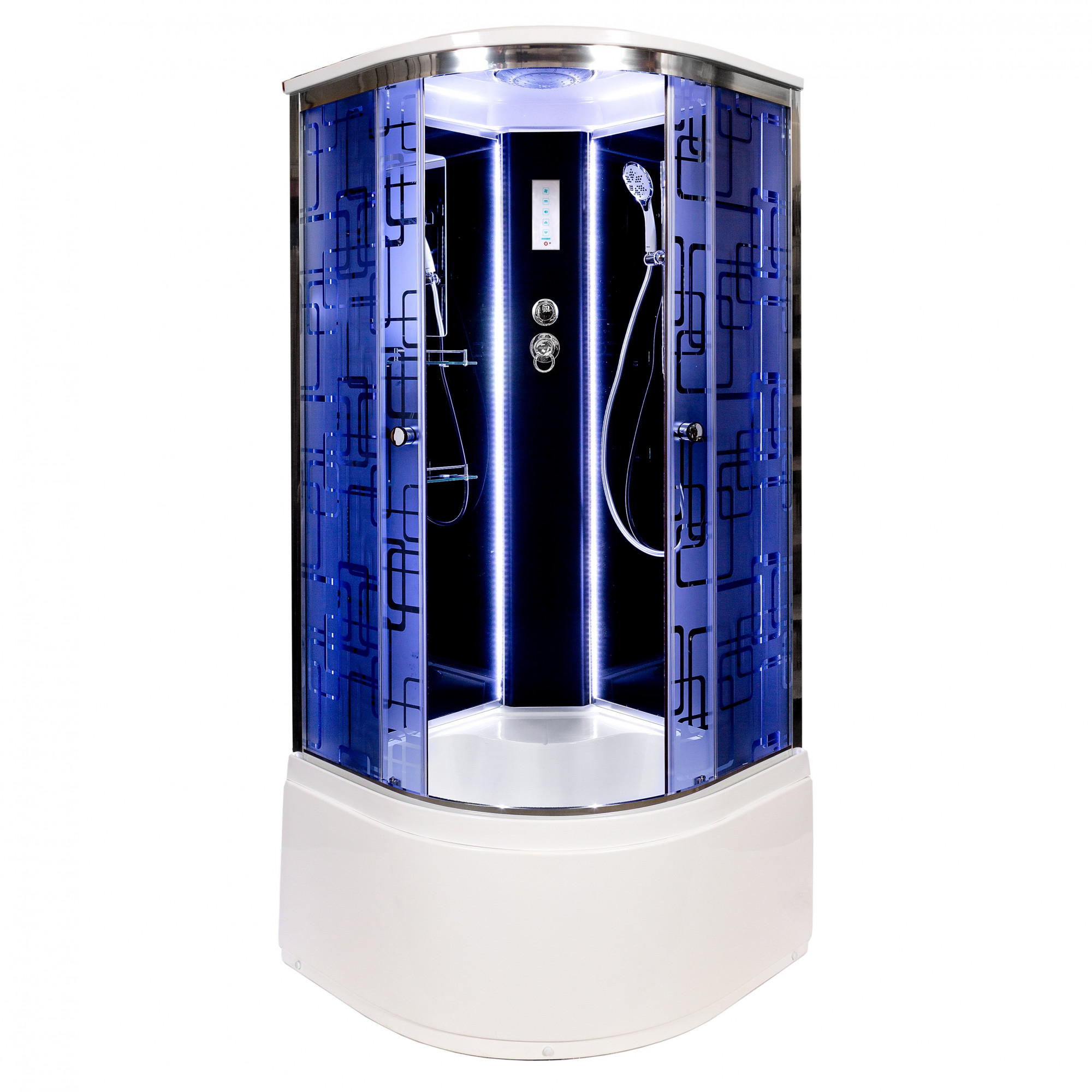 ЕМ1512 L LED с гм. Душевая кабина DETO Серия EM BМ4510 LED BLACK