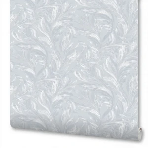 Обои Anturage Livadia серые с растительным орнаментом 89389760