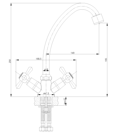 LM6040C Смеситель Promotion для кухни LEMARK PROMOTION  - Вид №1