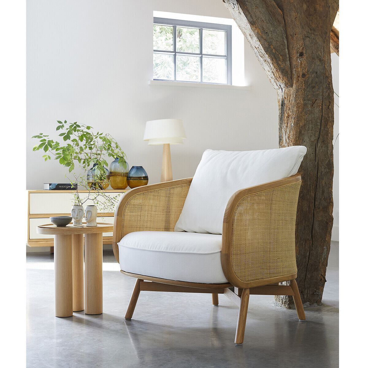 Плетеное и тканевое кресло с подлокотниками AMPM CORNELIUS ARCH-00084670 - Вид №5