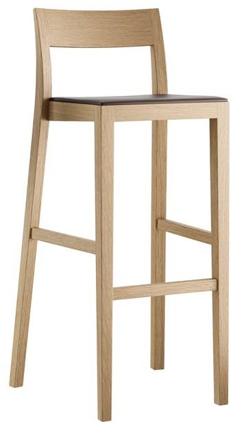 horgenglarus Высокий табурет из массива дерева со спинкой Lyra 11-680 - Вид №9