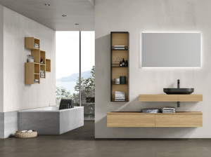 Подвесной шкаф для умывальника с выдвижными ящиками