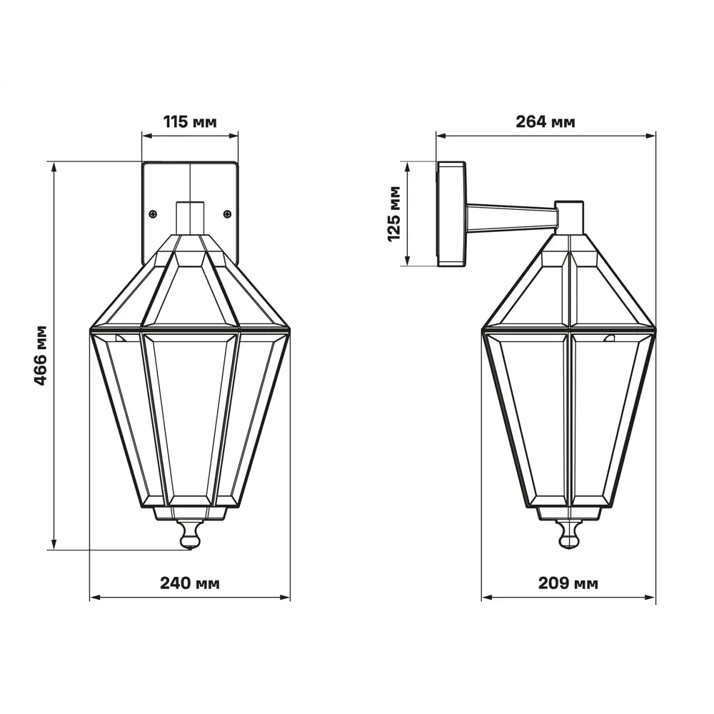 Светильник уличный настенный KREAFORTA Radley 60 Вт IP44 цвет черный 89442649 STLM-2164619  - Вид №10