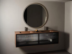 Подвесной шкаф для умывальника со встроенной раковиной