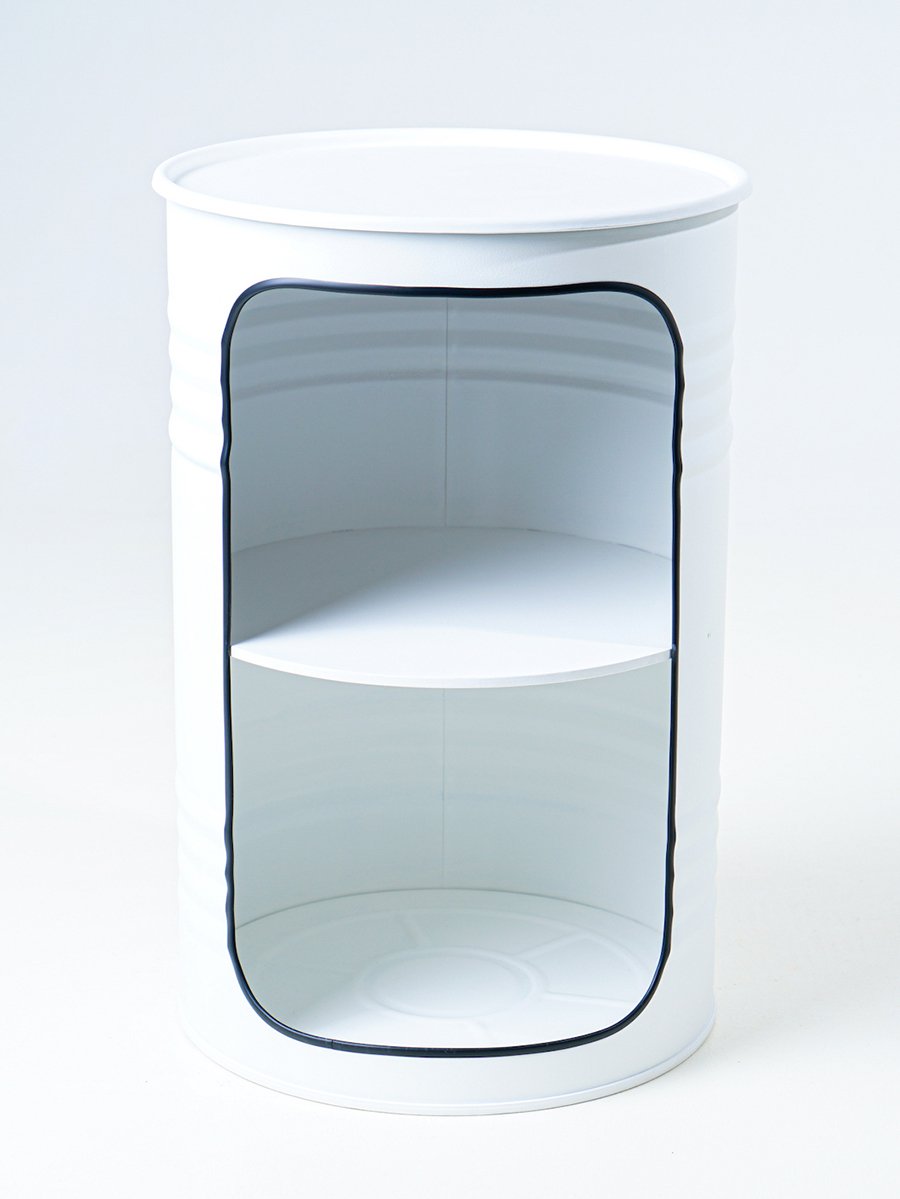 Бочка-шкаф декоративная металлическая белая X White STARBARREL  00-3895255 Белый  - Вид №1