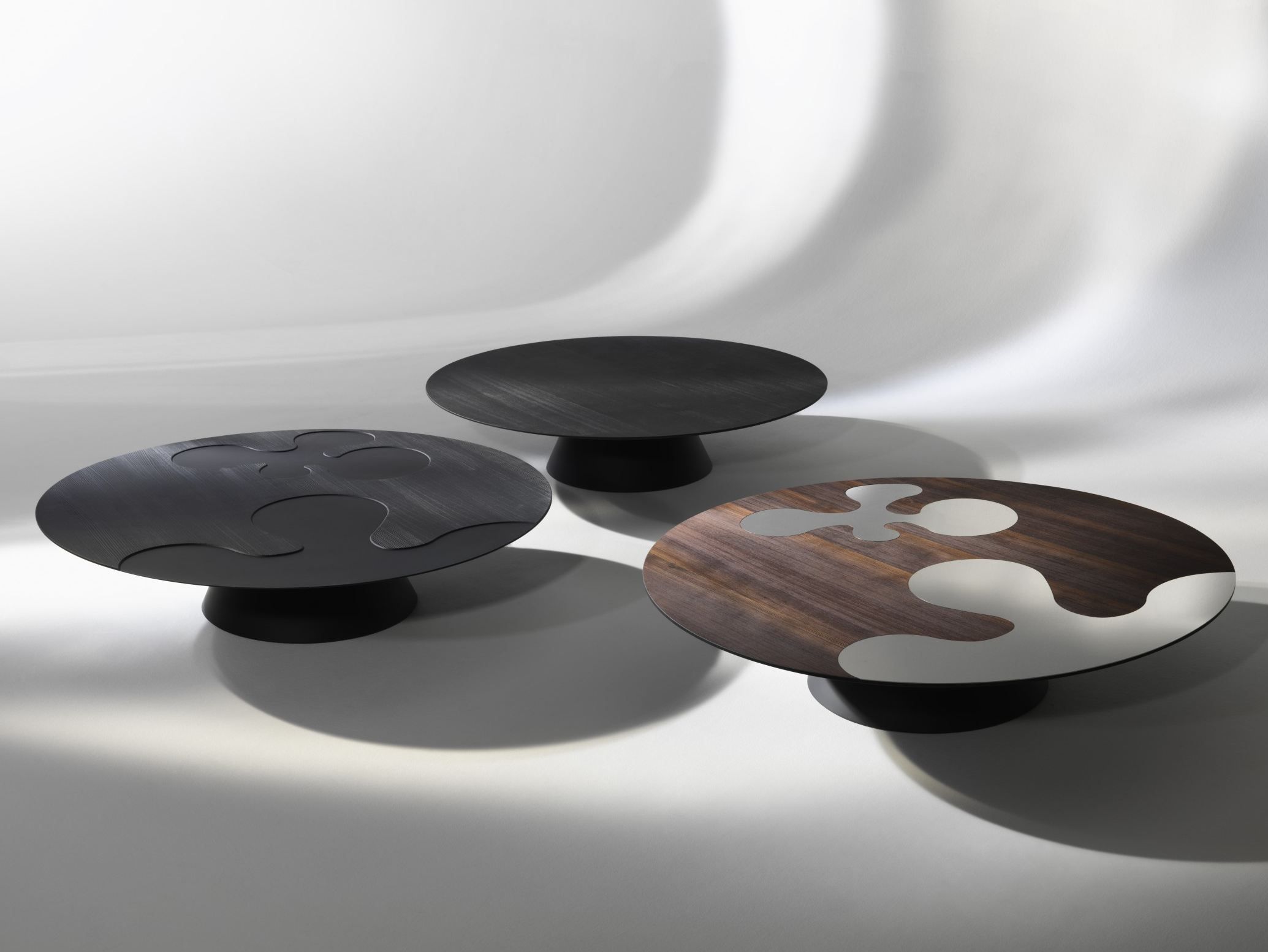 Низкий круглый стол из стали и дерева ALBEDO ISOLE ARCH-00088231 - Вид №3