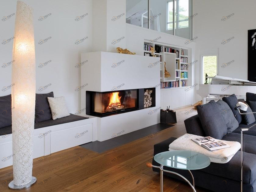 RÜEGG Угловой стальной дровяной камин с панорамным остеклением Classic line sun-id-1401982