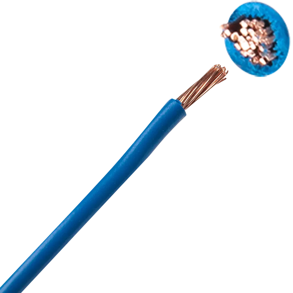 Провод Electraline ПУГВ 1x4 на отрез ГОСТ цвет синий 82532341 STLM-2159656  - Вид №2