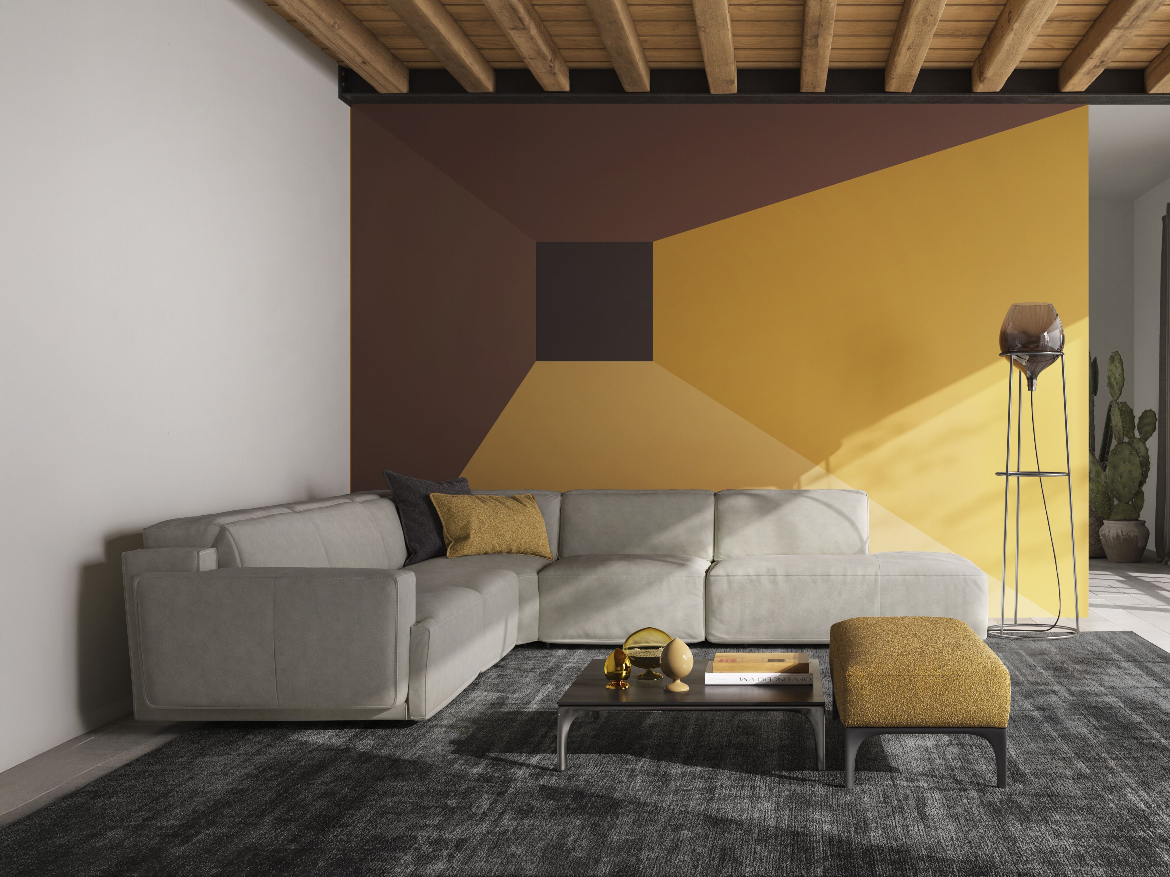 Угловой диван с откидной спинкой из ткани Natuzzi Italia IAGO ARCH-00131625 - Вид №11