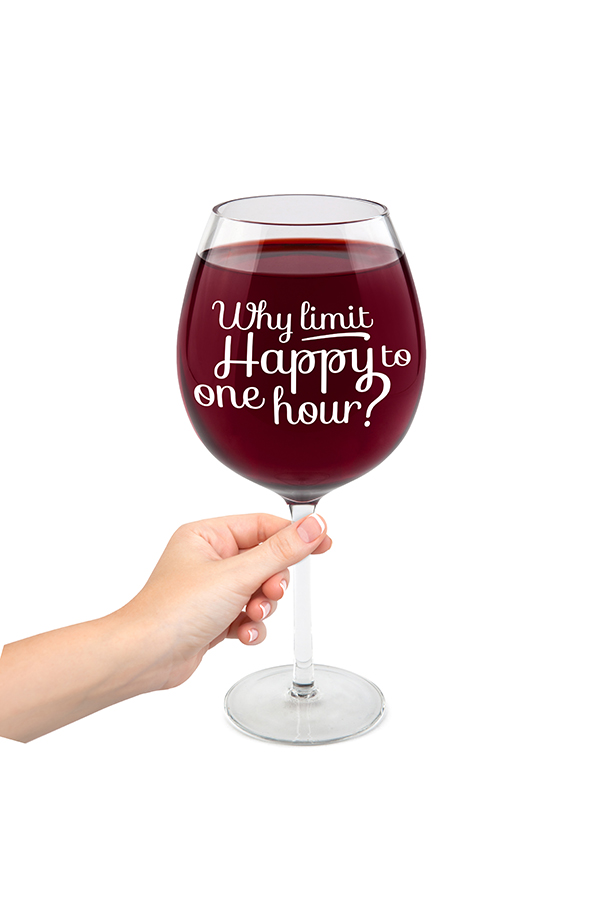 Бокал для вина 750 мл happy hour BIGMOUTH ДИЗАЙНЕРСКИЕ 00-3862990 Прозрачный  - Вид №1