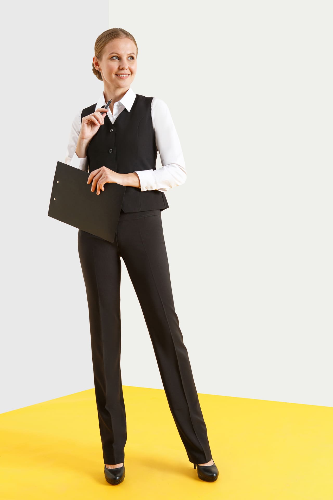 62872 Жилет  женский BLACK El-Risto  Одежда для официантов  размер 44  - Вид №4