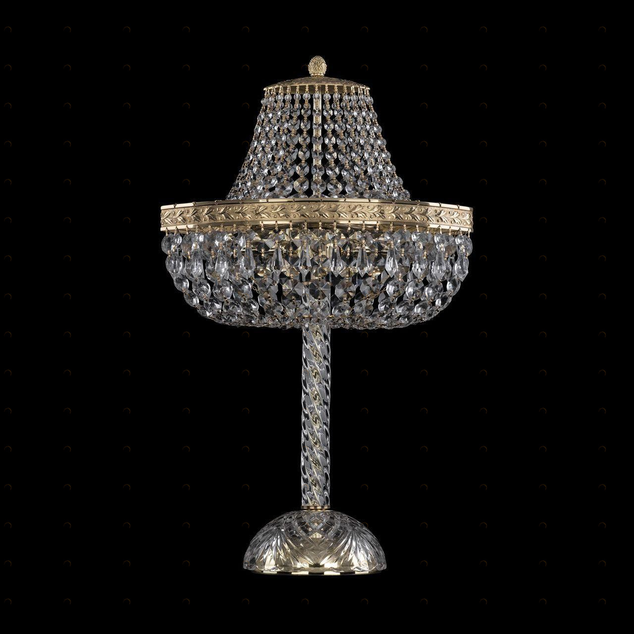 Лампа настольная хрустальная 58х35 см золотая Bohemia Ivele 19013L4/H/35IV G BOHEMIA IVELE КЛАССИЧЕСКИЕ 00-3889213 Золото;прозрачный 
