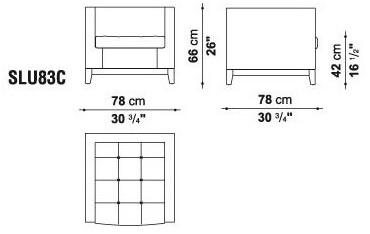 Maxalto Кресло с обивкой из ткани с подлокотниками Lutetia sun-id-1477221 - Вид №2