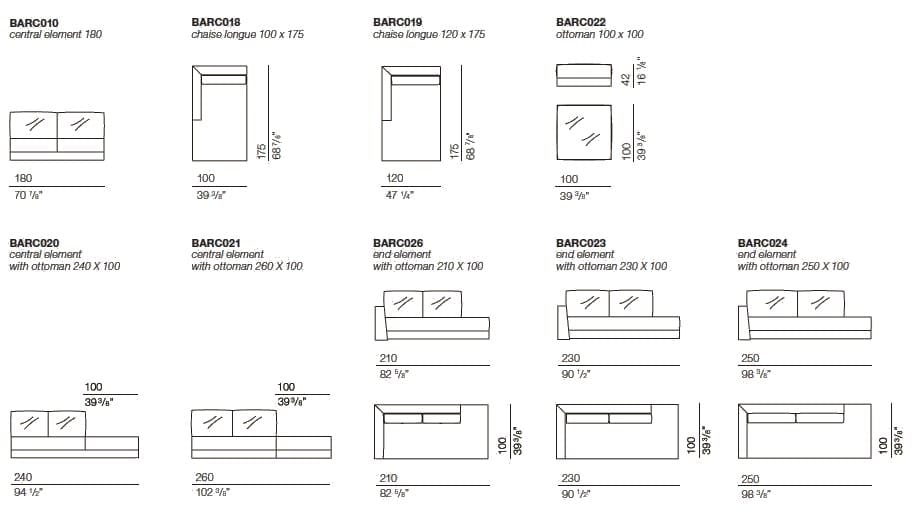 Тканевый диван с полуостровом BODEMA BARCLAY ARCH-00055048 - Вид №6