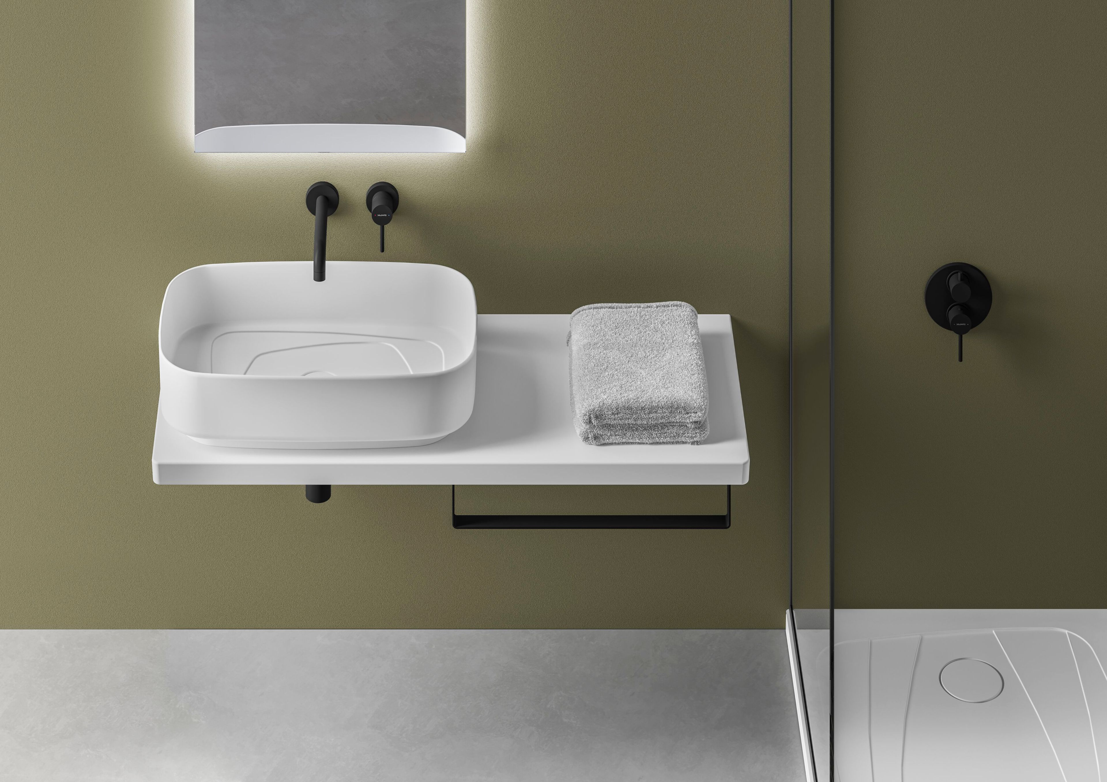 Керамический нескользящий прямоугольный поддон для душа Ceramica Dolomite за пределами ARCH-00148401 - Вид №1