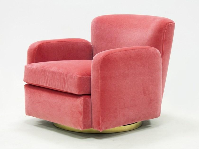 CREARTE COLLECTIONS Вращающееся бархатное кресло с подлокотниками  86  - Вид №1