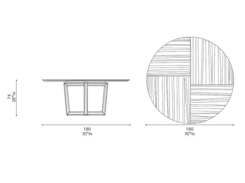 Круглый стол из массива дерева Poltrona Frau ARCH-00071943 - Вид №2