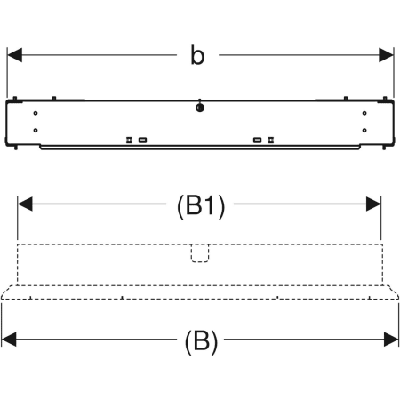 GEBERIT 461.454.00.1 Монтажная коробка Geberit GIS для зеркального шкафа Geberit ONE  - Вид №2