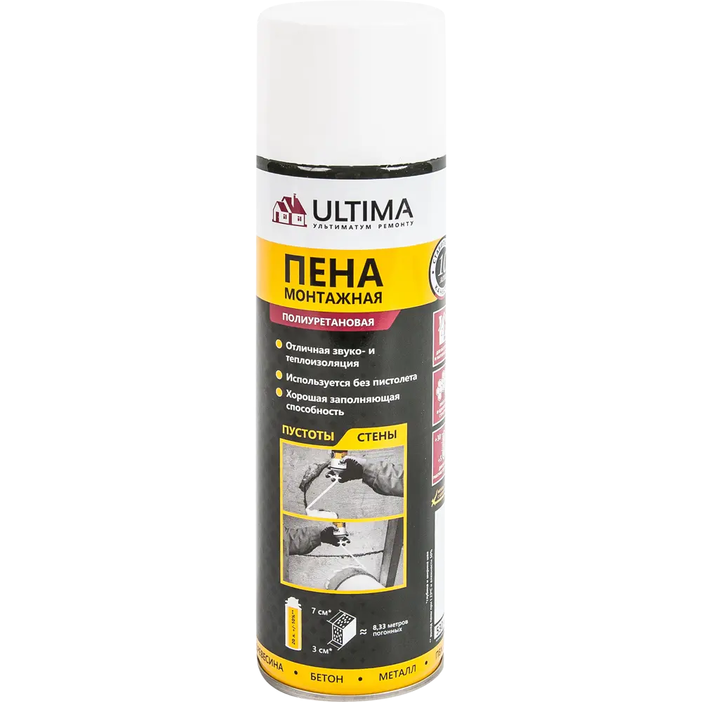 Пена монтажная ручная Ultima летняя 530 мл STLM-2089120
